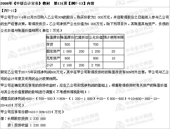 中级职称《中级会计实务》第七章