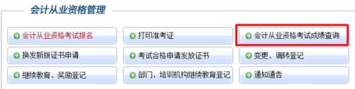 2014年安徽会计从业资格考试成绩查询入口