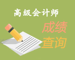 高级会计师成绩查询