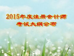 2015年度注册会计师考试大纲公布