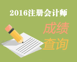 2016年注册会计师考试成绩查询时间