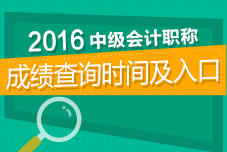 2016年中级会计职称考试成绩查询专题