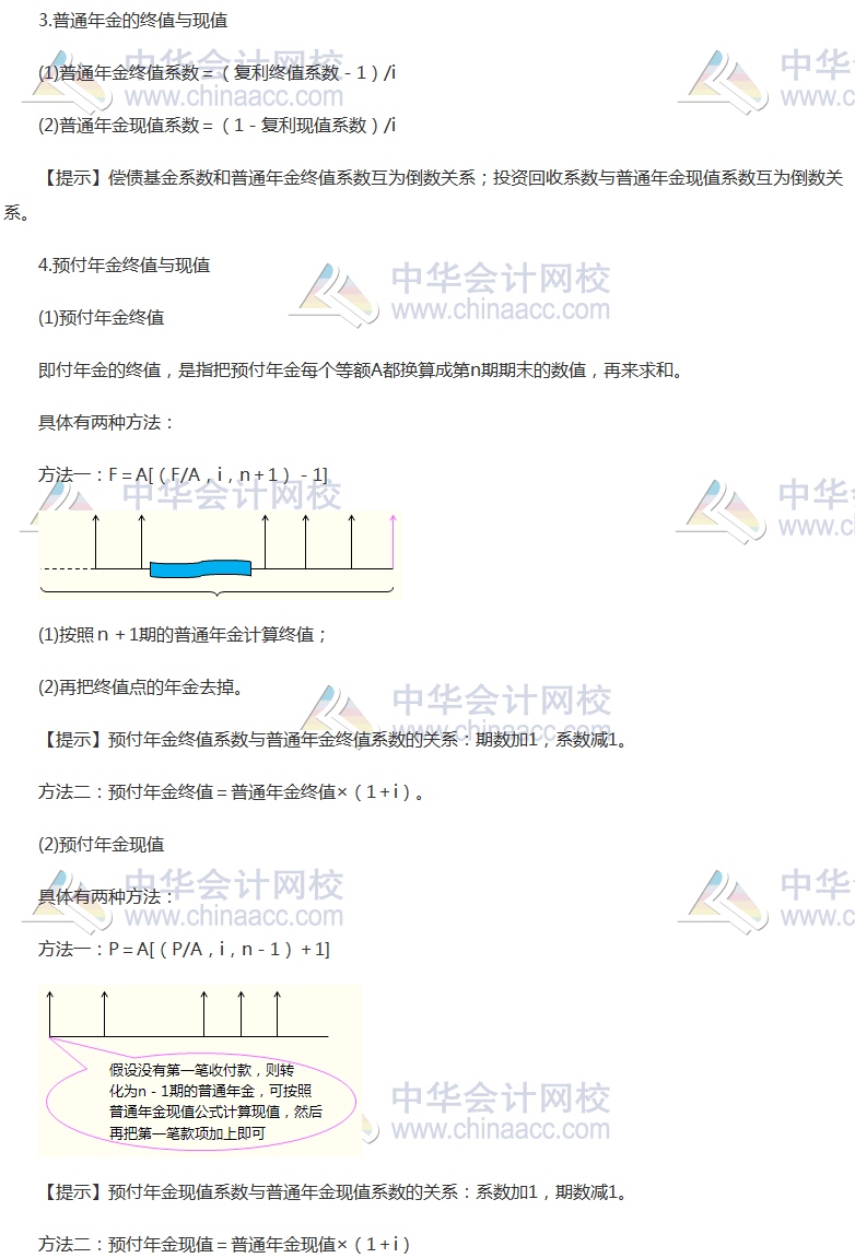 2017年注会《财管》高频考点：货币的时间价值