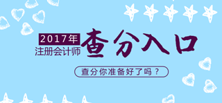 2017年注册会计师考试各地成绩查询入口汇总