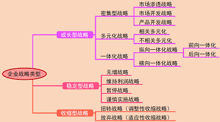 2018年《高级会计实务》知识点：企业战略类型