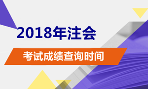 云南2018年注册会计师考试成绩查分时间