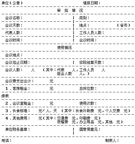 机关事务管理局关于印发《中央国家机关会议费