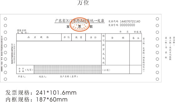 广东省国家税务局关于同意印制广东省江门市商