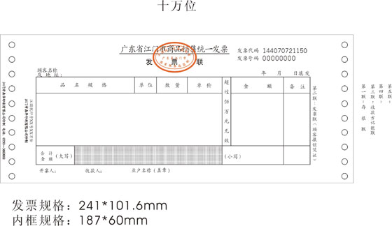 广东省国家税务局关于同意印制广东省江门市商