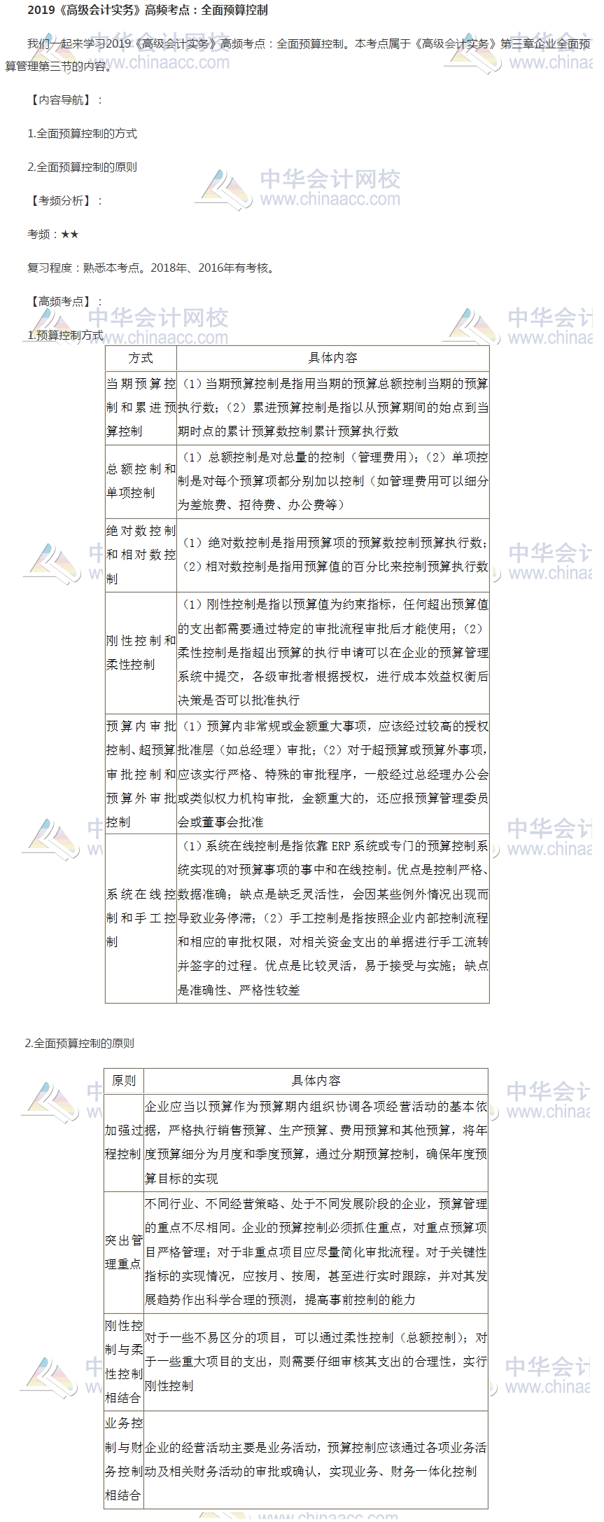 2019《高级会计实务》高频考点
