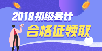 2019年广东省的初级会计证啥时候可以拿？