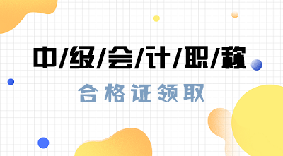 安徽芜湖2019年会计中级证书领取时间