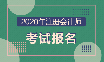 2020年上海注会考试报名时间