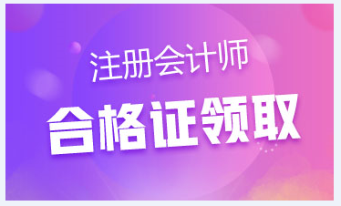 湖南2019年注册会计师合格证领取时间