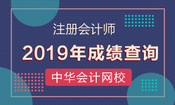 2019年安徽合肥注册会计师查分是什么时候？