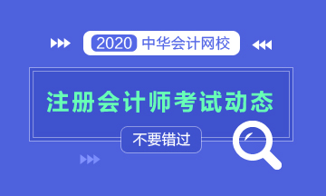 西藏注册会计师2020年考试时间