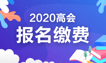 上海2020年高级会计师考试报名缴费时间