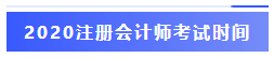2020注册会计师考试时间