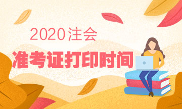 青海2020年注册会计师准考证打印时间出来了！