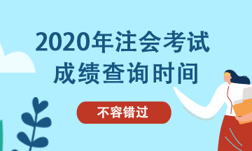 广东2020年注册会计师考试成绩查询时间