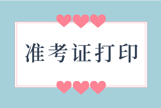 甘肃2020年初级经济师准考证打印时间：11月14日-20日