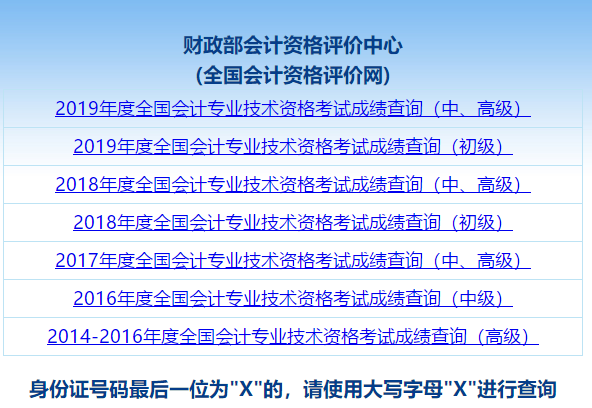 辽宁2020年中级会计师成绩查询时间