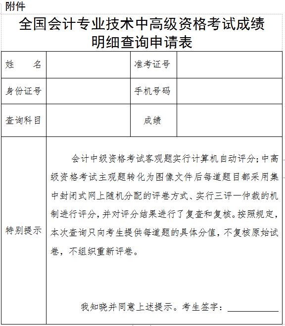 福建福州2020中级会计职称考试成绩复核通知