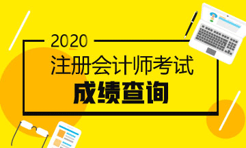 2020年贵州贵阳注册会计师成绩查询时间