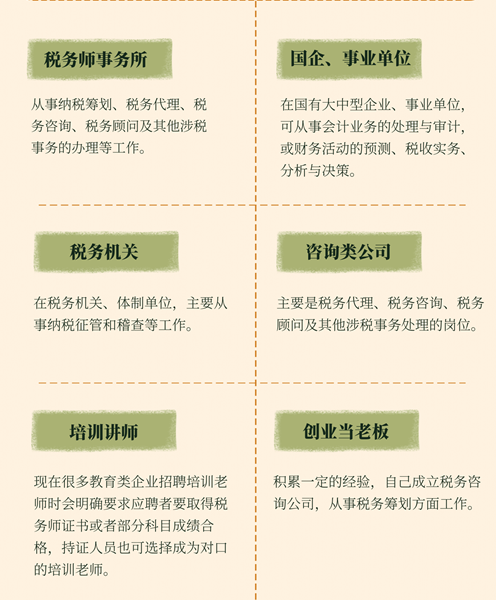 考完税务师能干什么