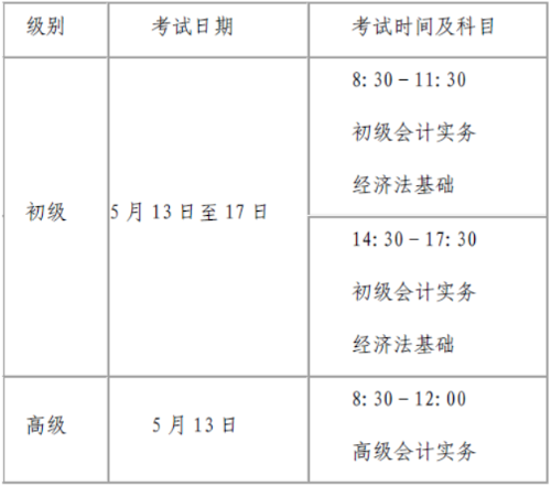 河南漯河发布2023年高级会计考试报名简章