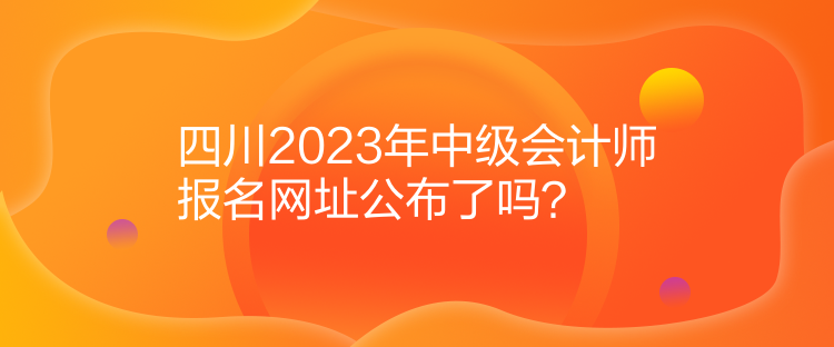 四川2023年中级会计师报名网址公布了吗？