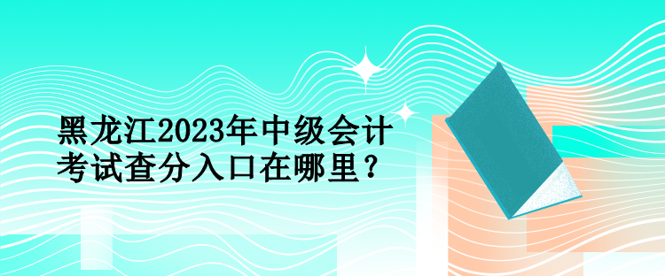 黑龙江2023年中级会计考试查分入口在哪里？