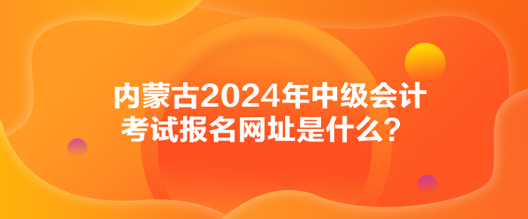 内蒙古2024年中级会计考试报名网址是什么？