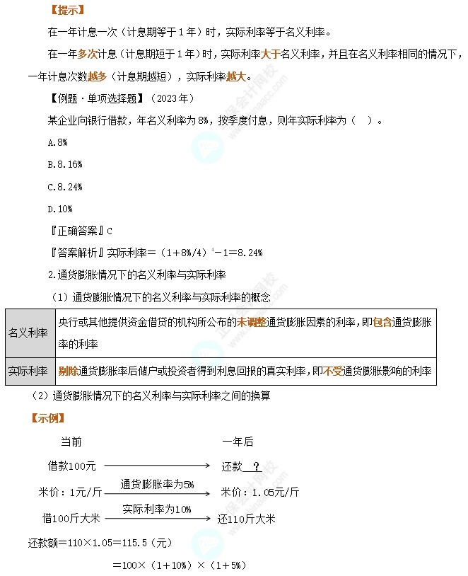 名义利率与实际利率1
