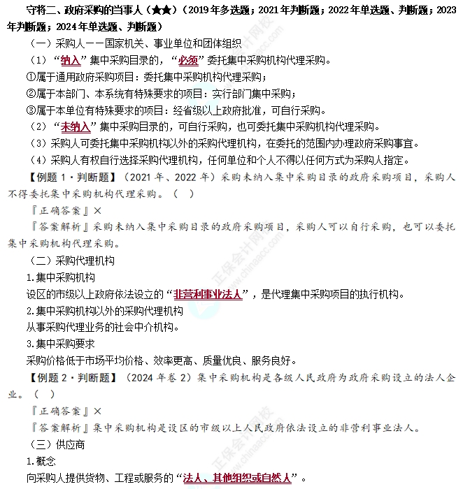 政府采购当事人
