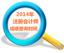 2014年注册会计师成绩查询时间