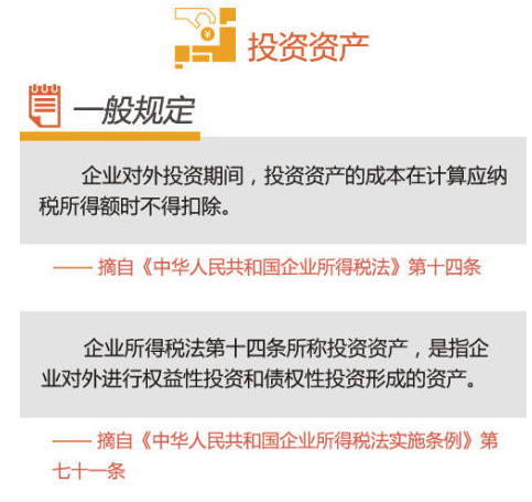 图解资产的企业所得税处理--投资资产和存货篇