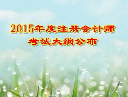 2015年度注册会计师考试大纲公布