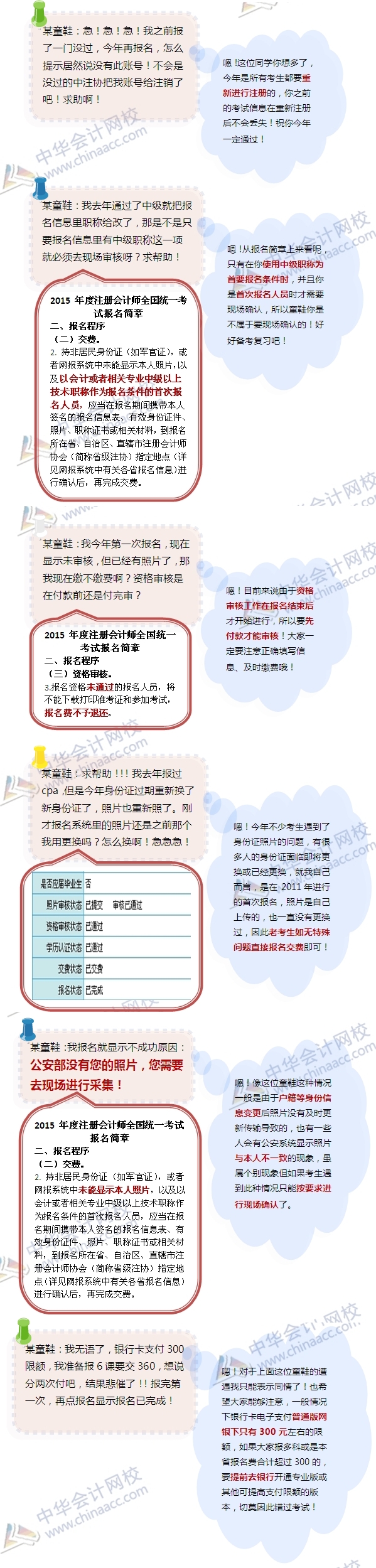 2015注册会计师考试报名遇到的那些事儿