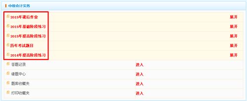 中级会计职称题库界面