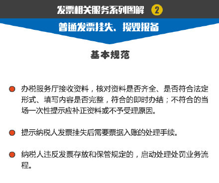 发票知识图解:普通发票挂失、损毁报备