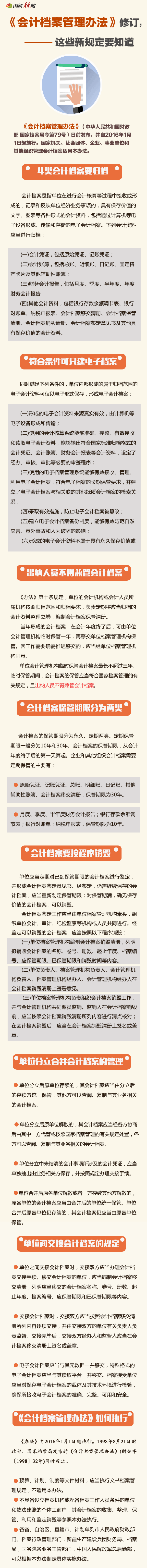 会计档案管理办法明年实施 这些新规定要知道