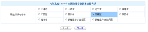 西藏2016年初级审计师考试报名入口