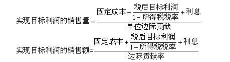 中级会计职称《财务管理》知识点：目标利润分析