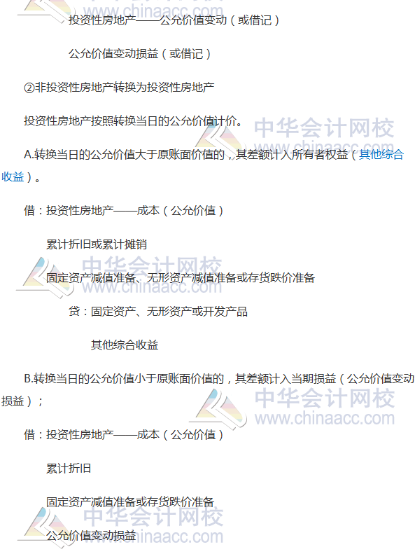 2017《会计》高频考点：投资性房地产的转换