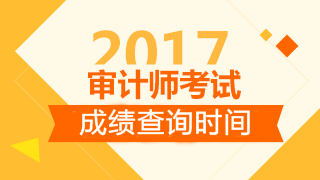 2017审计师考试成绩查询时间