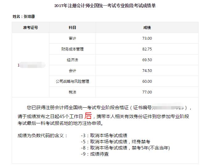 注册会计师优秀学员