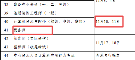 定了！2018年税务师考试时间为11月10日-11日