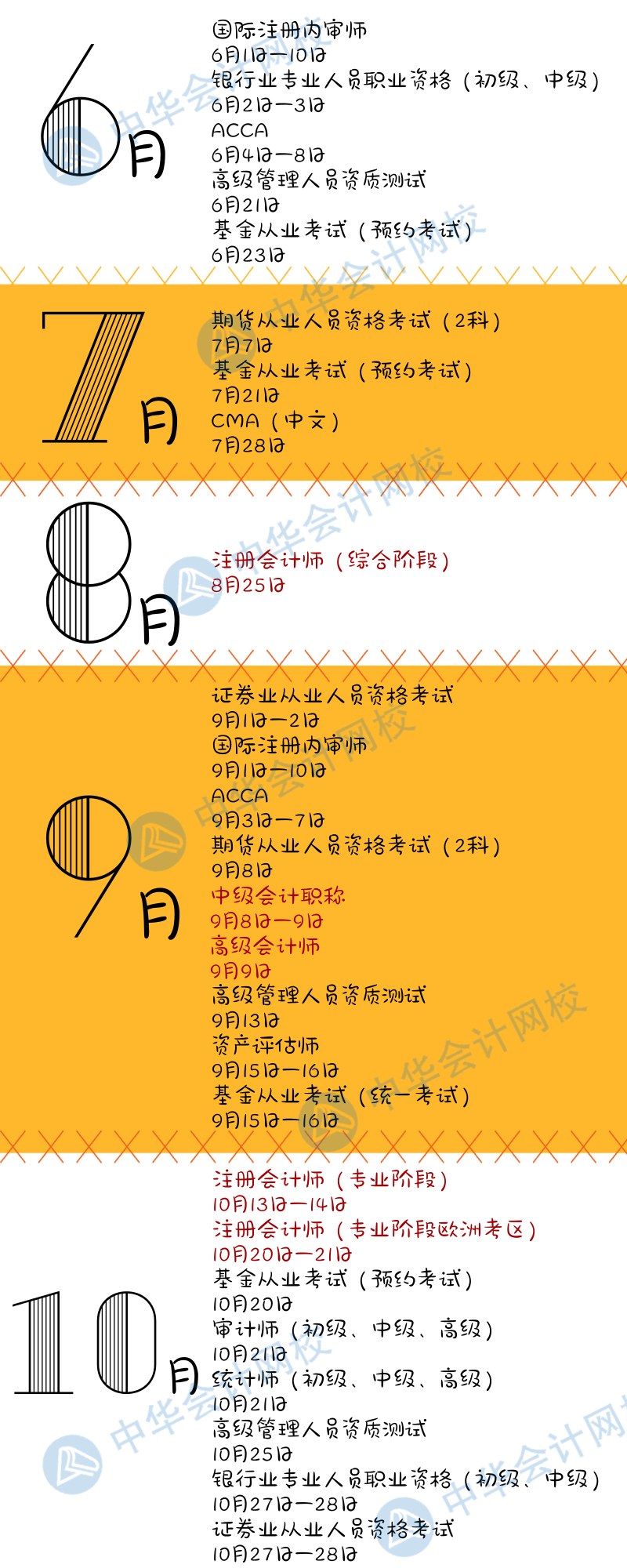 建议收藏|2018年金融、会计考试日历都在这里了！