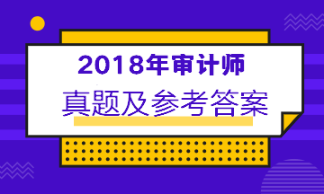 2018年审计师中级考试答案及相关考点